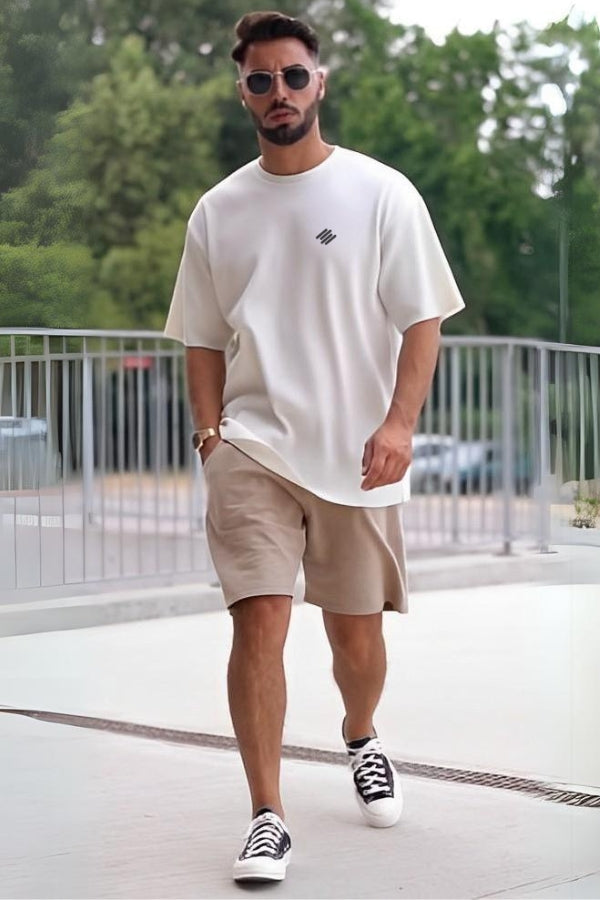 OFF WHITE OVERSIZED Men T-shirt Drop Shoulder