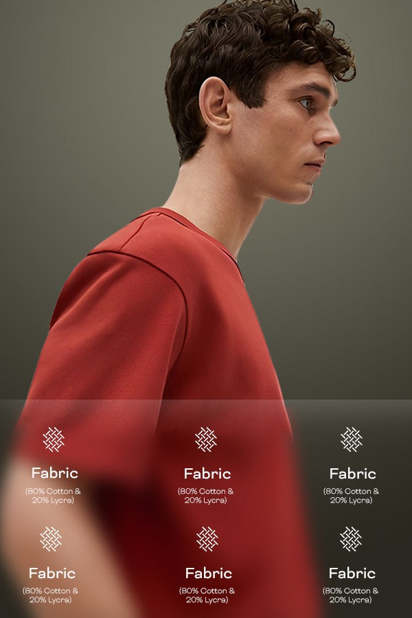 RED OVERSIZED Men T-shirt Drop Shoulder